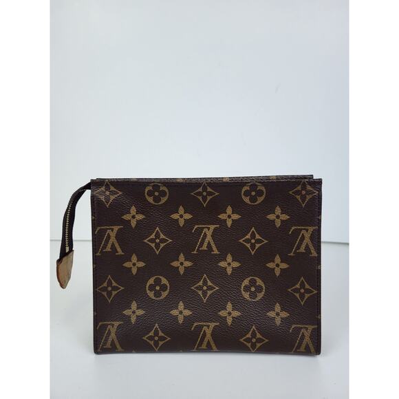LOUIS VUITTON Monogram Pochette Toilette 19 Pouch - Picture 1 of 7